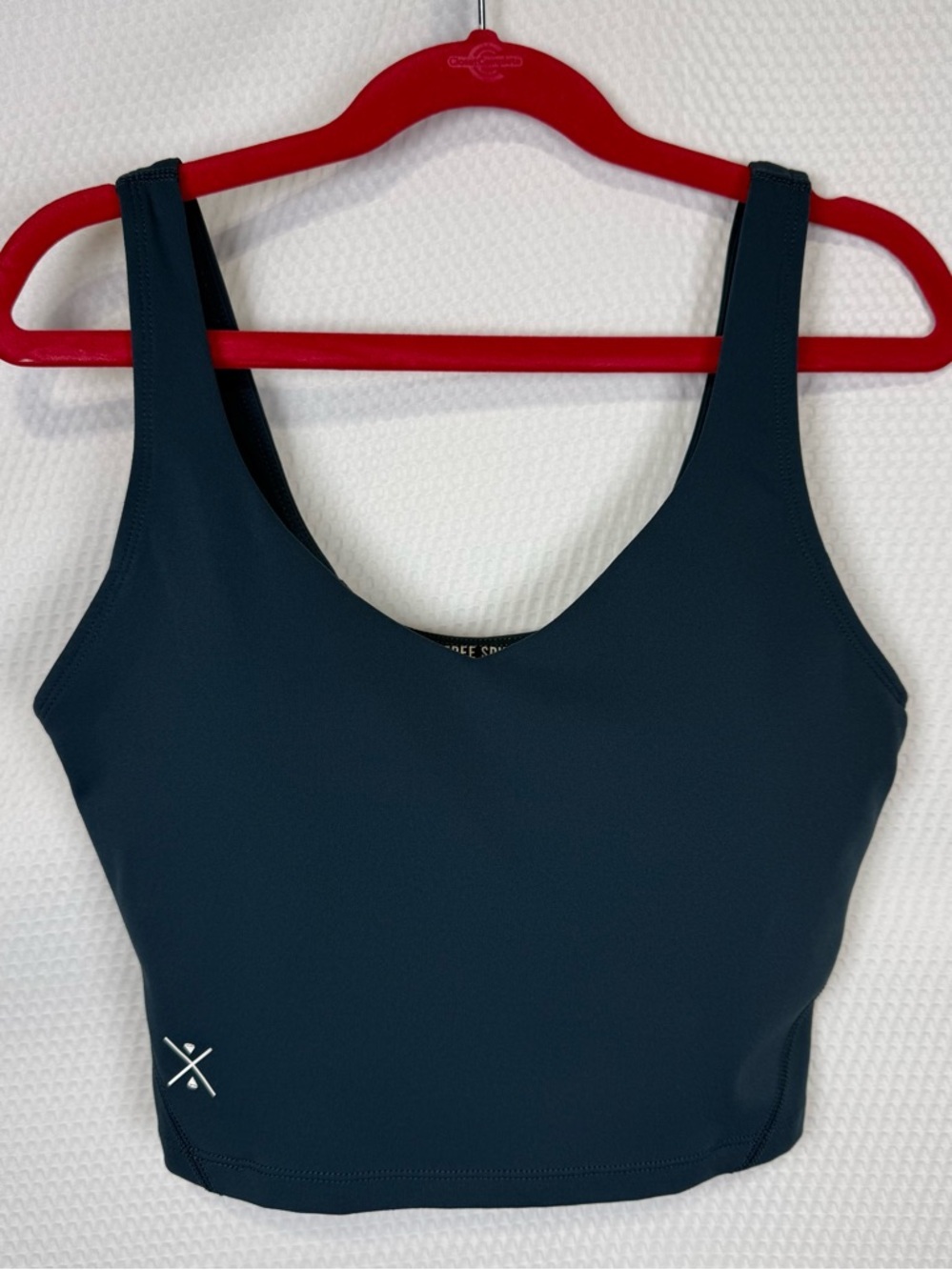 Free Spirit Outlet XS Teal Blue Longline Sports Bra Crop Tank Athletic Top - Picture 9 of 9